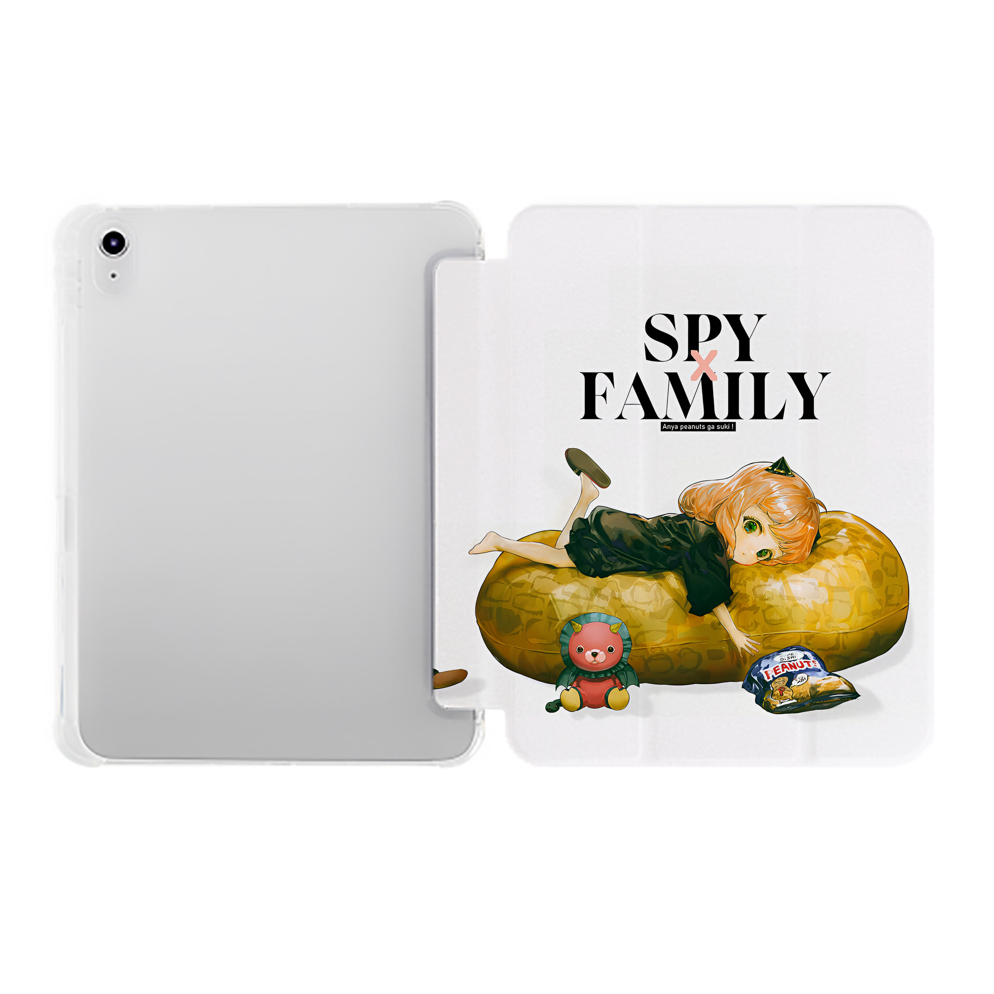 （画像用） SPY×FAMILY间谍家家酒 IPad ケース ペン収納付き 三つ折りスタンド PUレザー×シリコン 対応機種9.5/10.5/10.9インチ